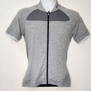 New Louis Garneau Grey Bike Cycling Zip Jersey (M)